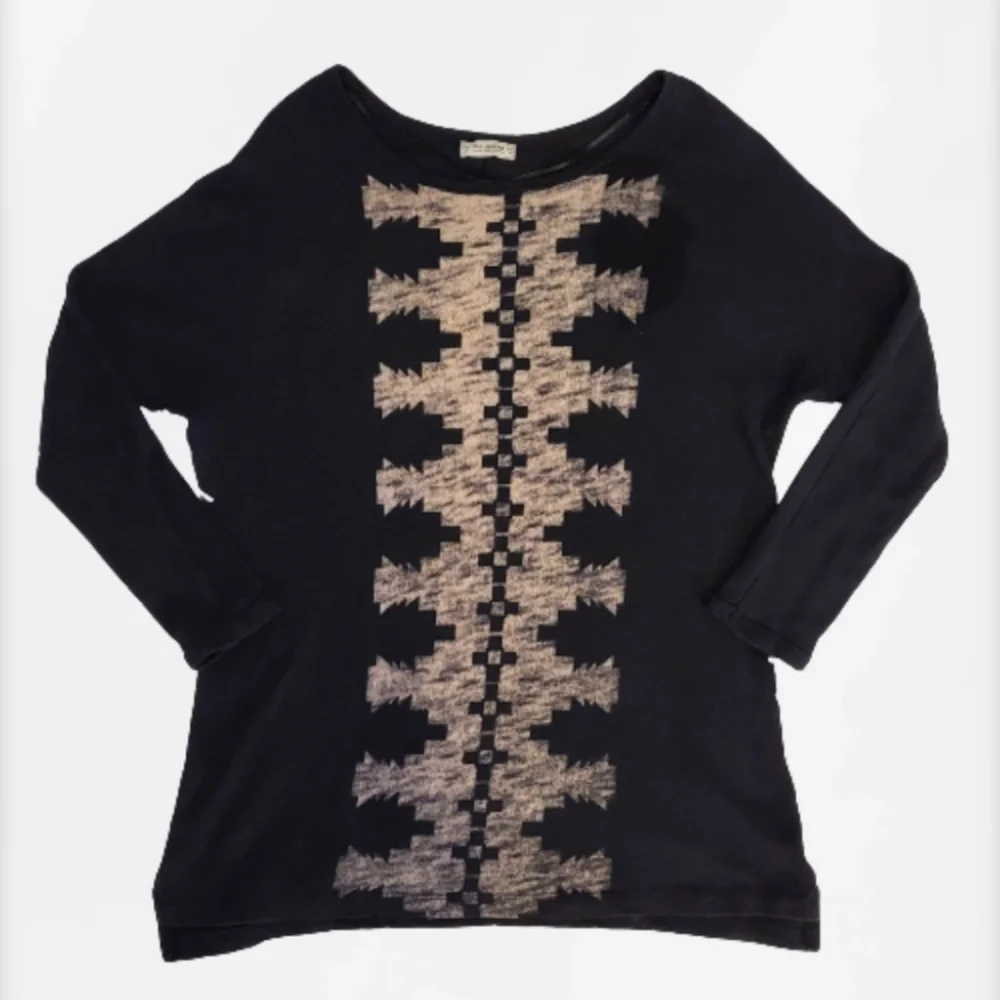 Women's Pull&Bear sweater small pre-owned used great blue patterned aztec